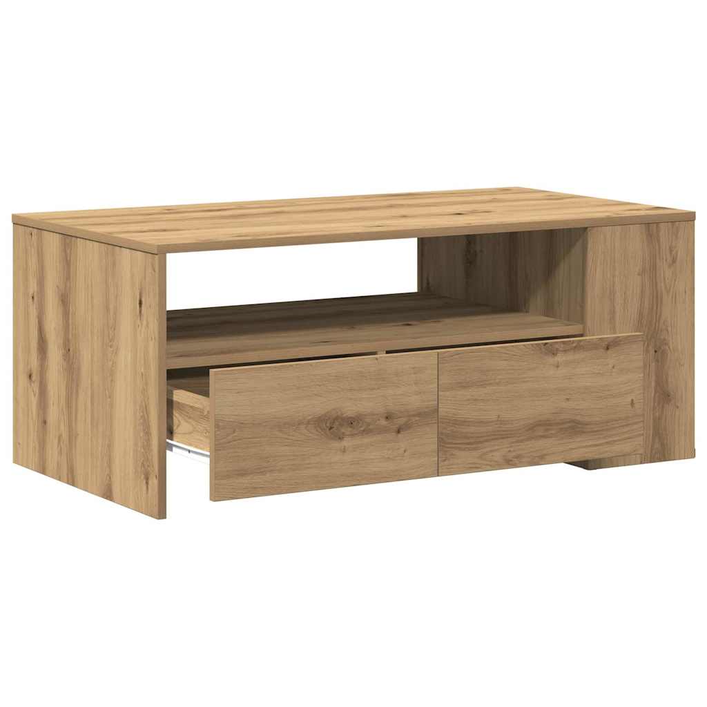 Kaffebord Artisan Eik 102 X 55 X 43,5 Cm Konstruert Tre