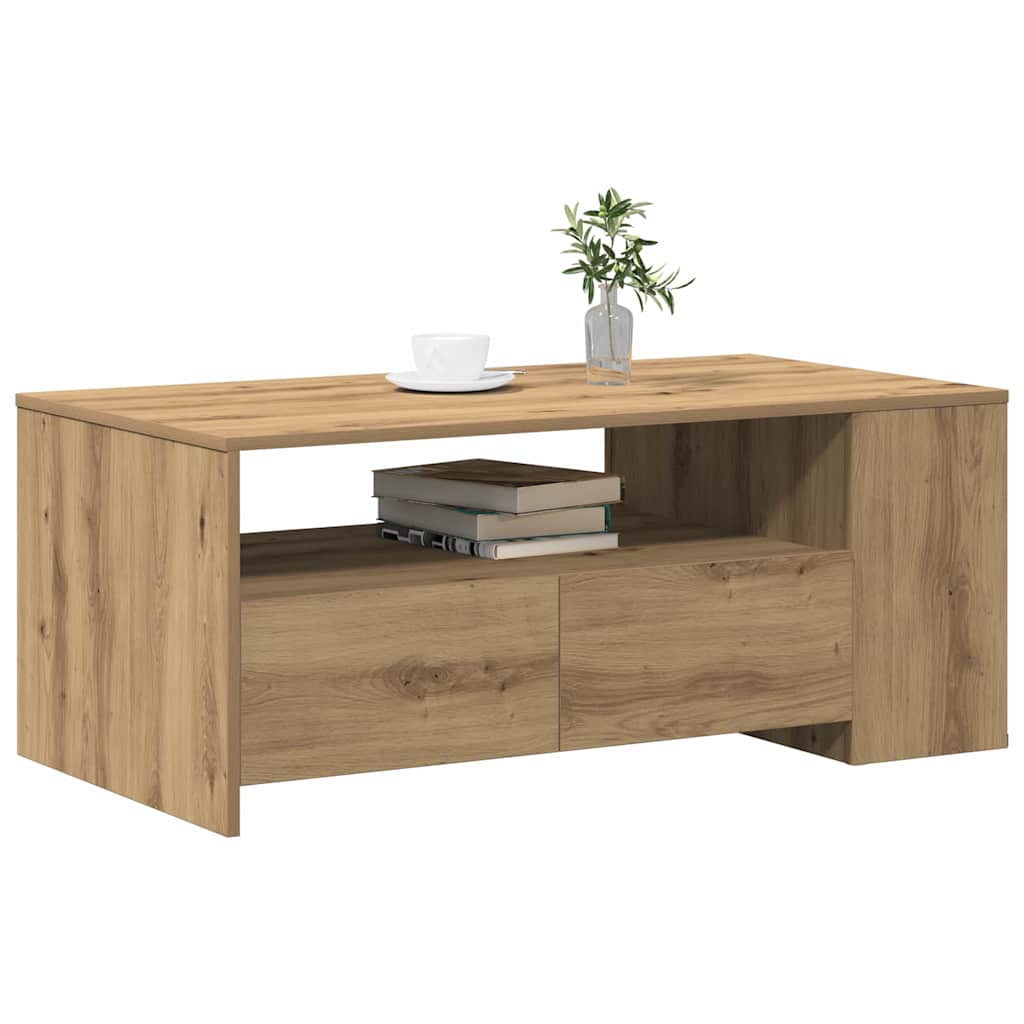 Kaffebord Artisan Eik 102 X 55 X 43,5 Cm Konstruert Tre