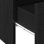 Kaffebord Med Skuff Svart Eik 102 X 55 X 43,5 Cm Konstruert Tre