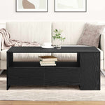 Kaffebord Med Skuff Svart Eik 102 X 55 X 43,5 Cm Konstruert Tre