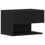 Nattbordskap Med Skuff Svart Eik 46 X 30 X 30 Cm Konstruert Tre