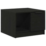 Kaffebord With Drawer Svart Eik 50 X 50 X 36 Cm Konstruert Tre