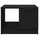 Kaffebord With Drawer Svart Eik 50 X 50 X 36 Cm Konstruert Tre