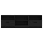 Tv-Skap Med Skuff Svart Eik 150 X 33,5 X 45 Cm Konstruert Tre