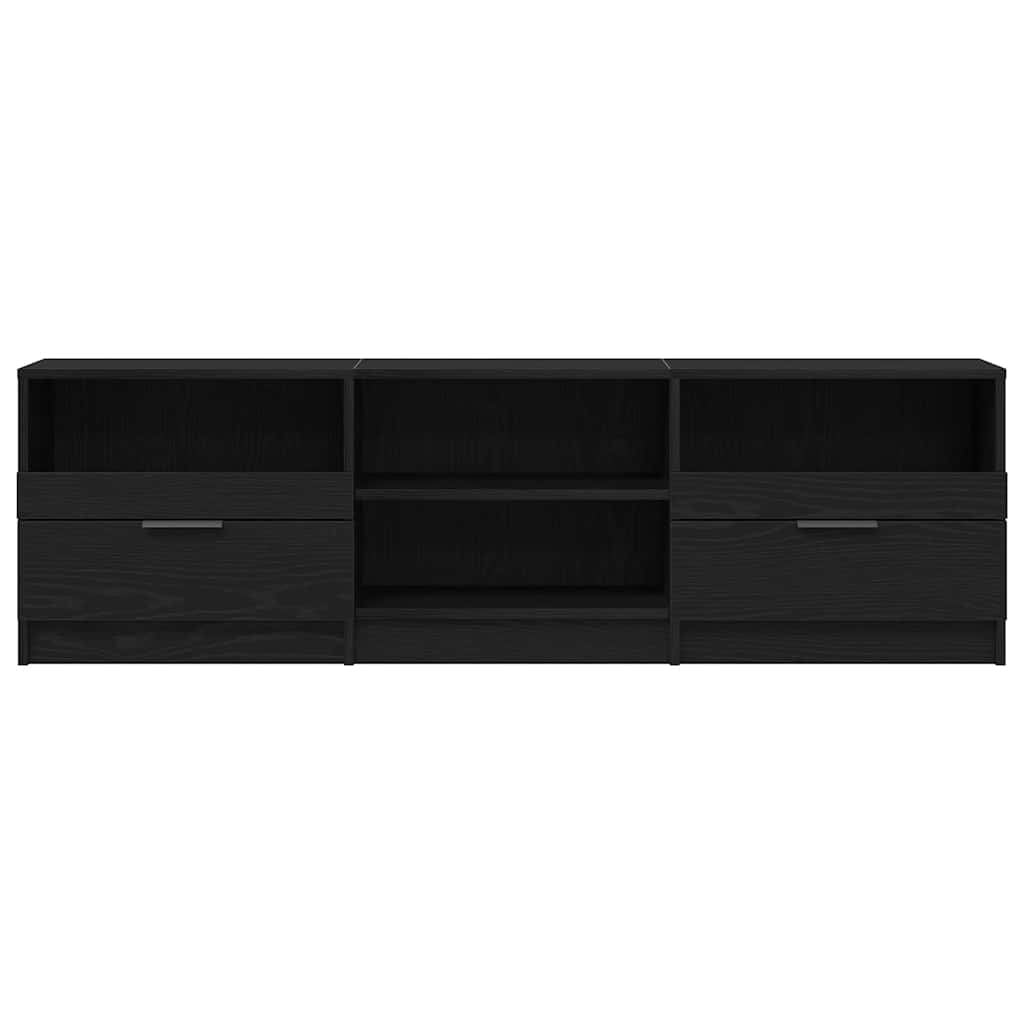 Tv-Skap Med Skuff Svart Eik 150 X 33,5 X 45 Cm Konstruert Tre