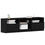 Tv-Skap Med Skuff Svart Eik 150 X 33,5 X 45 Cm Konstruert Tre