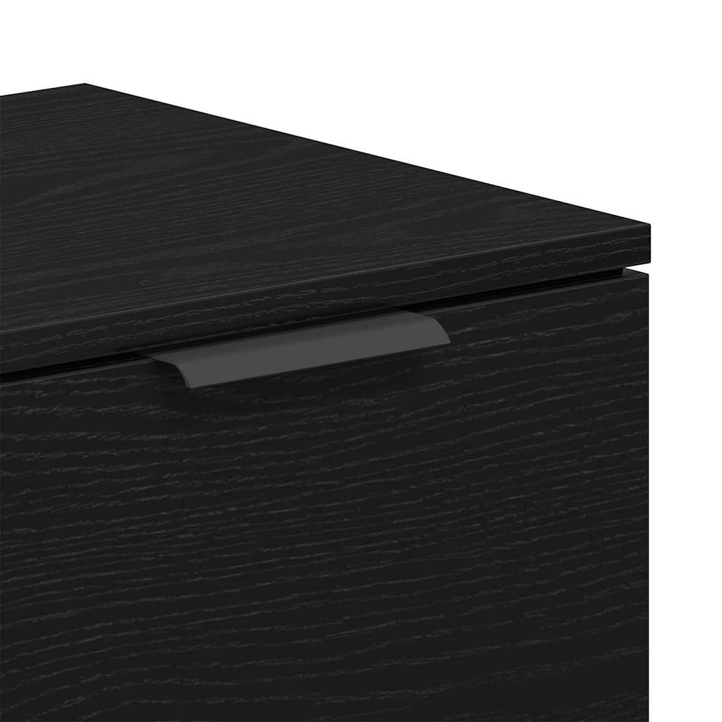 Tv-Skap Svart Eik 102 X 32 X 35.5 Cm Konstruert Tre