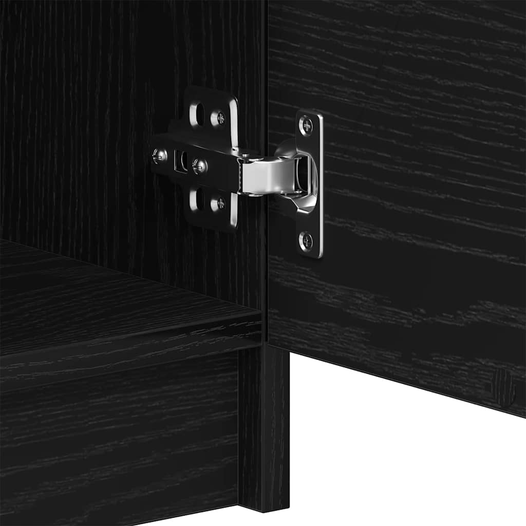Tv-Skap Svart Eik 102 X 32 X 35.5 Cm Konstruert Tre