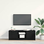 Tv-Skap Svart Eik 102 X 32 X 35.5 Cm Konstruert Tre