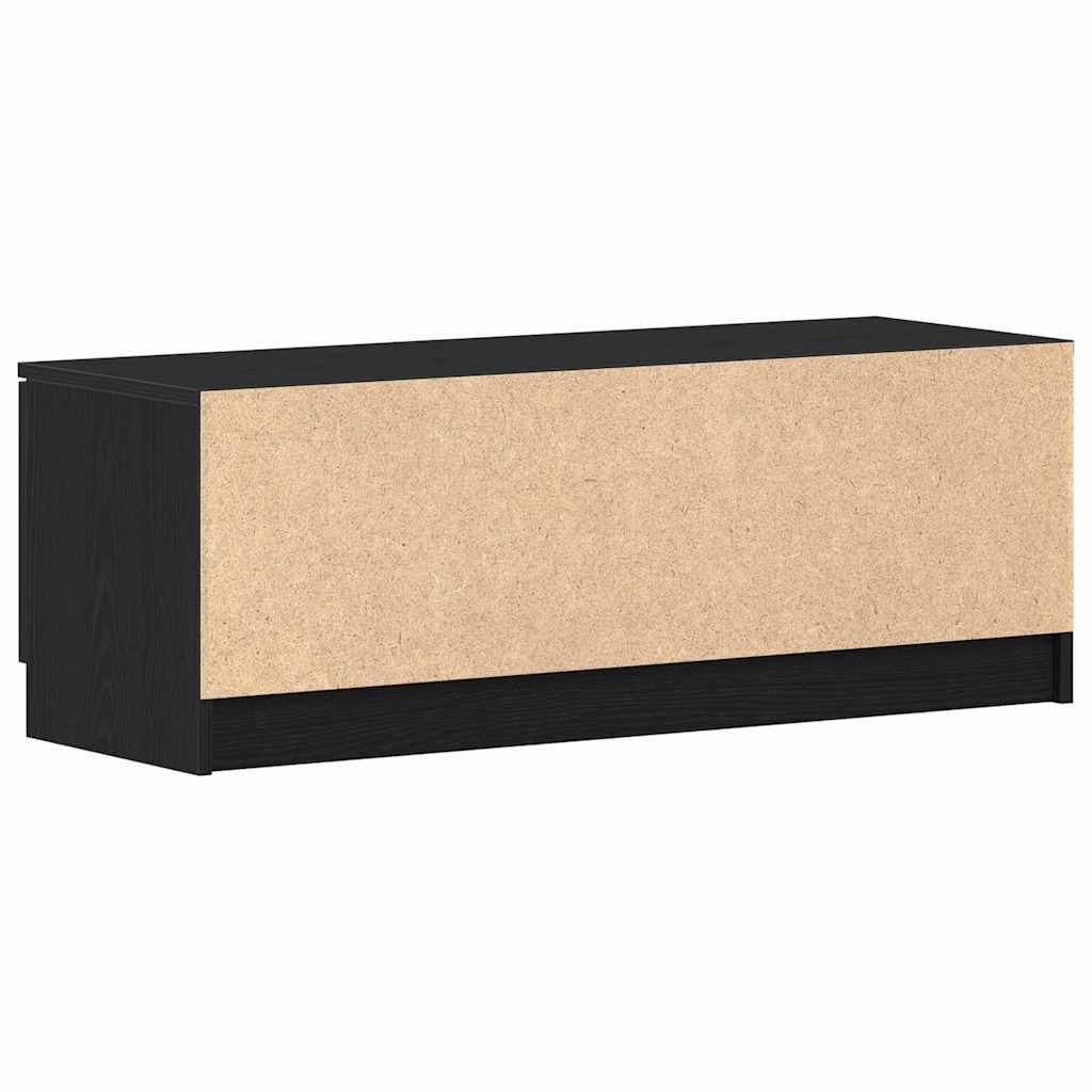 Tv-Skap Svart Eik 102 X 32 X 35.5 Cm Konstruert Tre