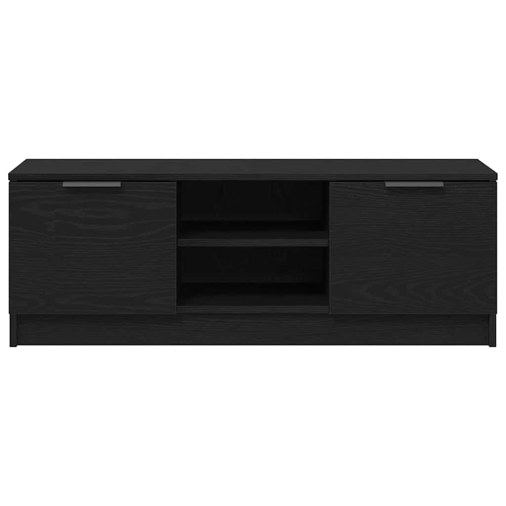 Tv-Skap Svart Eik 102 X 32 X 35.5 Cm Konstruert Tre