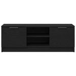 Tv-Skap Svart Eik 102 X 32 X 35.5 Cm Konstruert Tre
