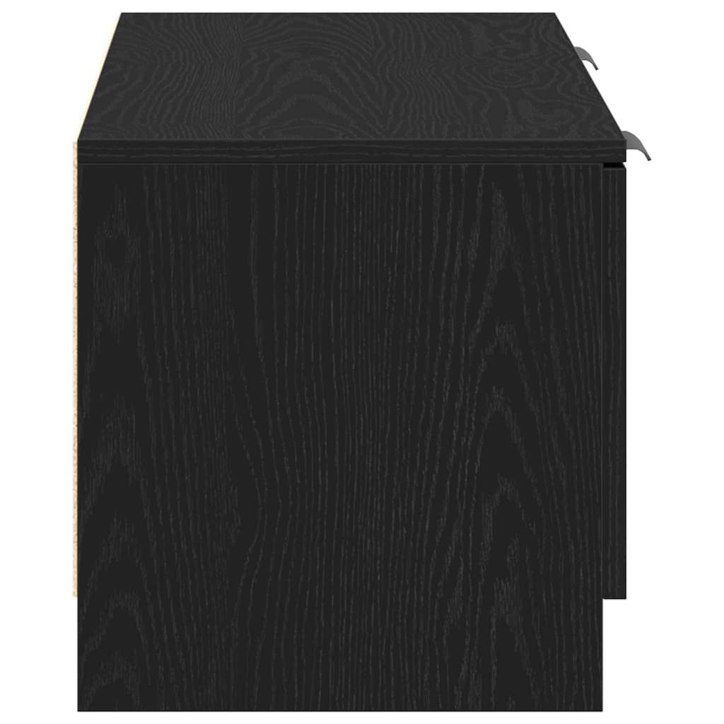 Tv-Skap Svart Eik 102 X 32 X 35.5 Cm Konstruert Tre