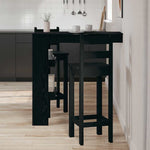 Veggbart Bord Svart Eik 102 X 45 X 103,5 Cm Konstruert Tre