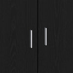 Serviesskap Svart Eik 92 X 35 X 75 Cm Konstruert Tre