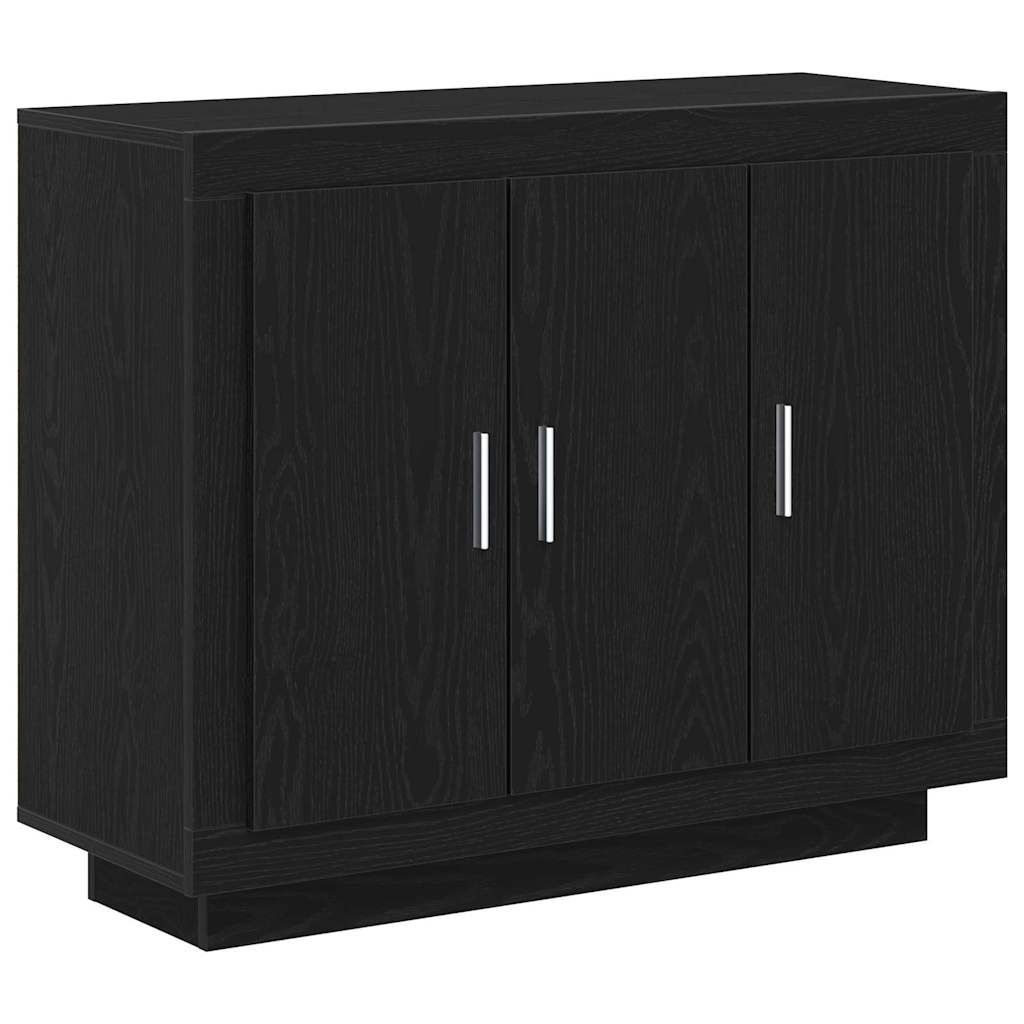 Serviesskap Svart Eik 92 X 35 X 75 Cm Konstruert Tre