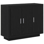 Serviesskap Svart Eik 92 X 35 X 75 Cm Konstruert Tre