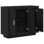 Serviesskap Svart Eik 92 X 35 X 75 Cm Konstruert Tre