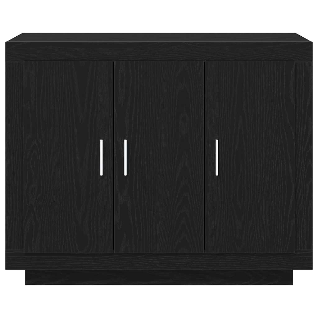 Serviesskap Svart Eik 92 X 35 X 75 Cm Konstruert Tre