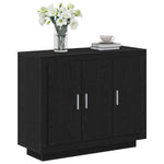Serviesskap Svart Eik 92 X 35 X 75 Cm Konstruert Tre
