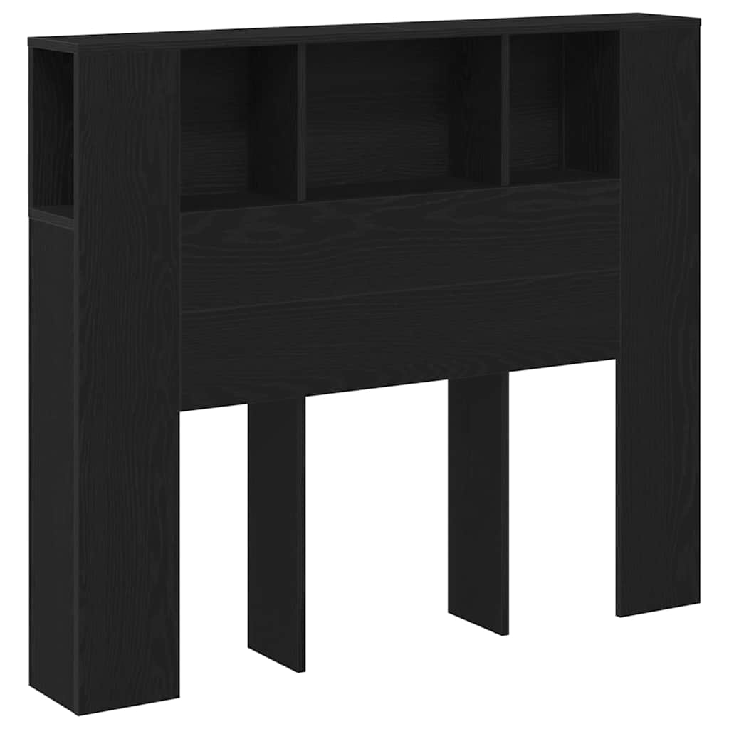 Hodegavlskap Svart Eik 120 X 18.5 X 102.5 Cm Konstruert Tre