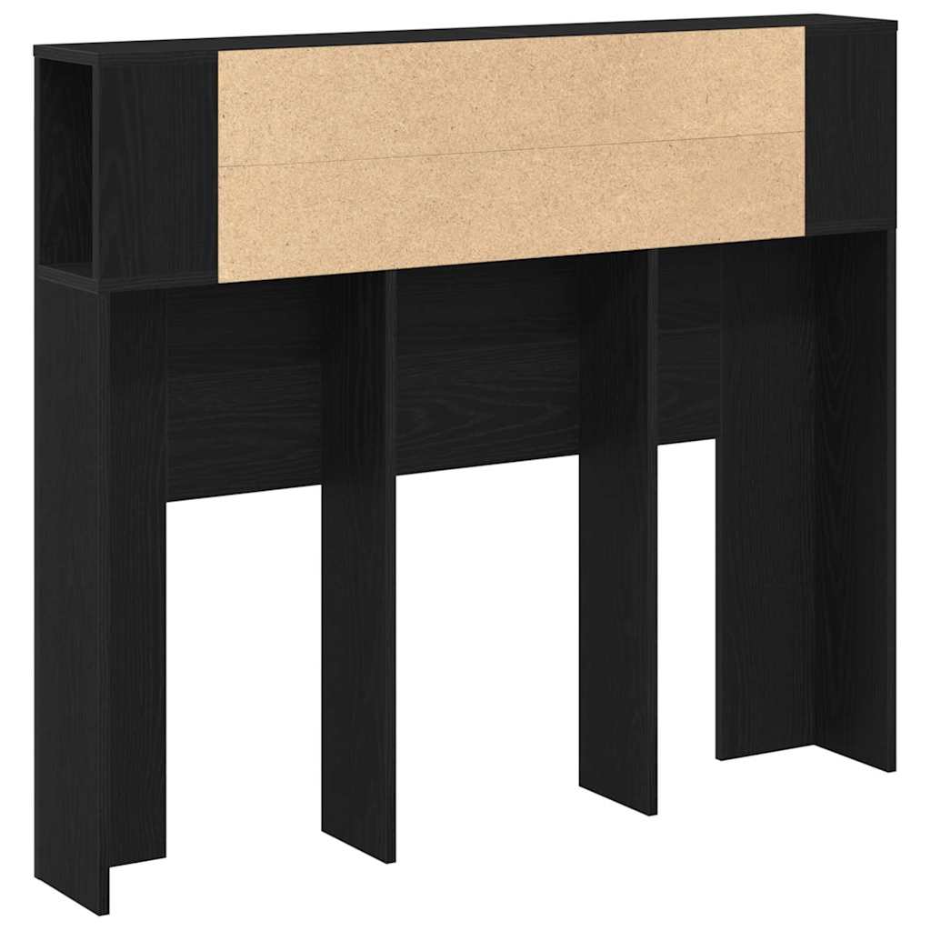 Hodegavlskap Svart Eik 120 X 18.5 X 102.5 Cm Konstruert Tre