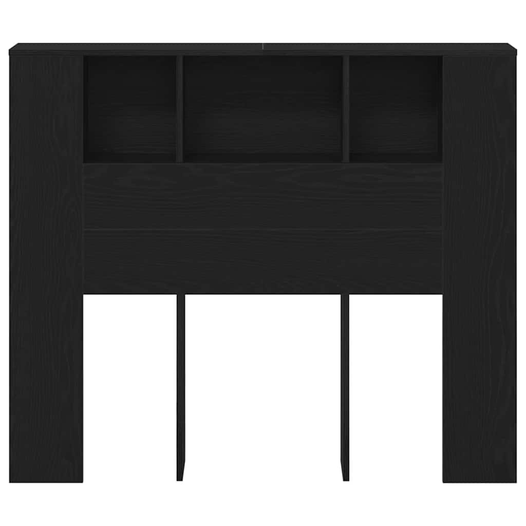 Hodegavlskap Svart Eik 120 X 18.5 X 102.5 Cm Konstruert Tre