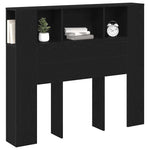 Hodegavlskap Svart Eik 120 X 18.5 X 102.5 Cm Konstruert Tre
