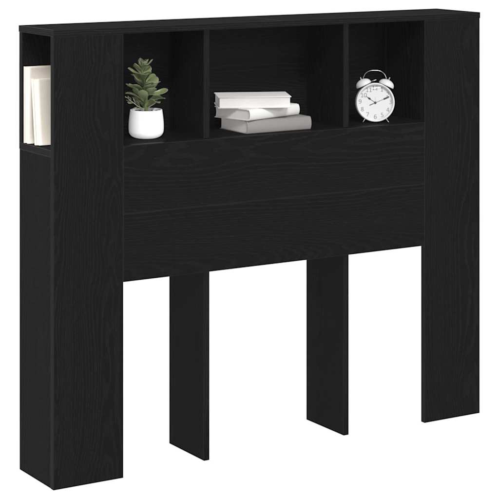 Hodegavlskap Svart Eik 120 X 18.5 X 102.5 Cm Konstruert Tre