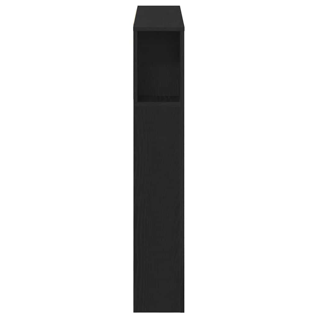 Hodegavlskap Svart Eik 120 X 18.5 X 102.5 Cm Konstruert Tre
