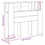 Hodegavlskap Svart Eik 120 X 18.5 X 102.5 Cm Konstruert Tre