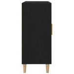 Serviesskap Svart Eik 90 X 34 X 80 Cm Konstruert Tre