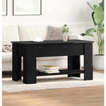Kaffebord Svart Eik 101 X 49 X 52 Cm Konstruert Tre
