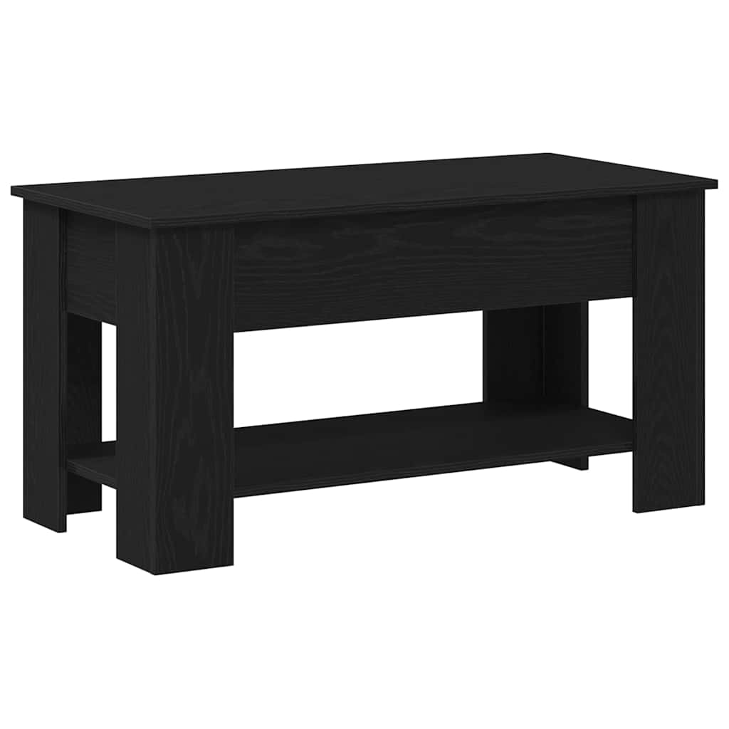 Kaffebord Svart Eik 101 X 49 X 52 Cm Konstruert Tre