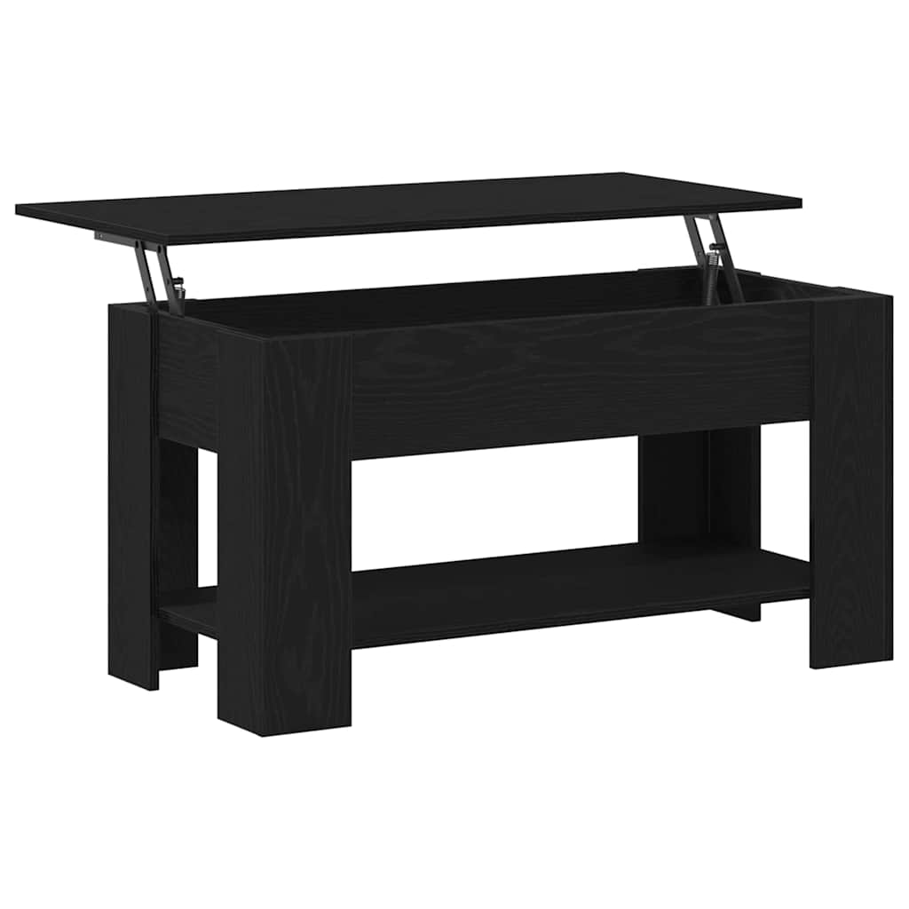 Kaffebord Svart Eik 101 X 49 X 52 Cm Konstruert Tre