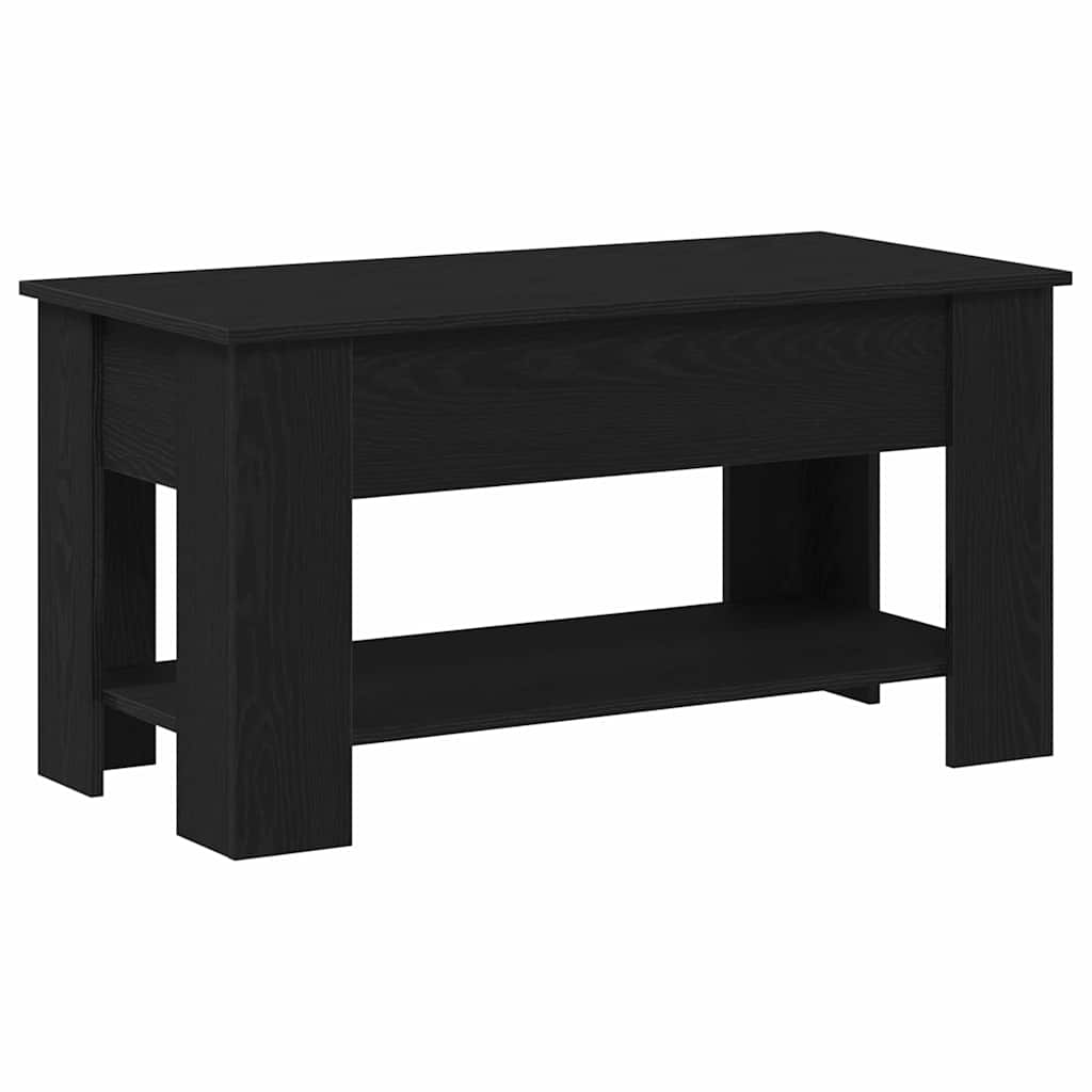 Kaffebord Svart Eik 101 X 49 X 52 Cm Konstruert Tre