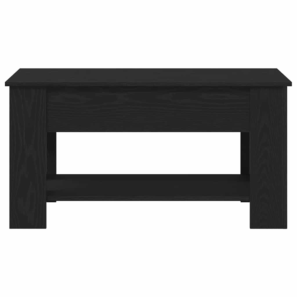 Kaffebord Svart Eik 101 X 49 X 52 Cm Konstruert Tre