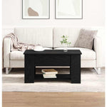 Kaffebord Svart Eik 79 X 49 X 41 Cm Konstruert Tre