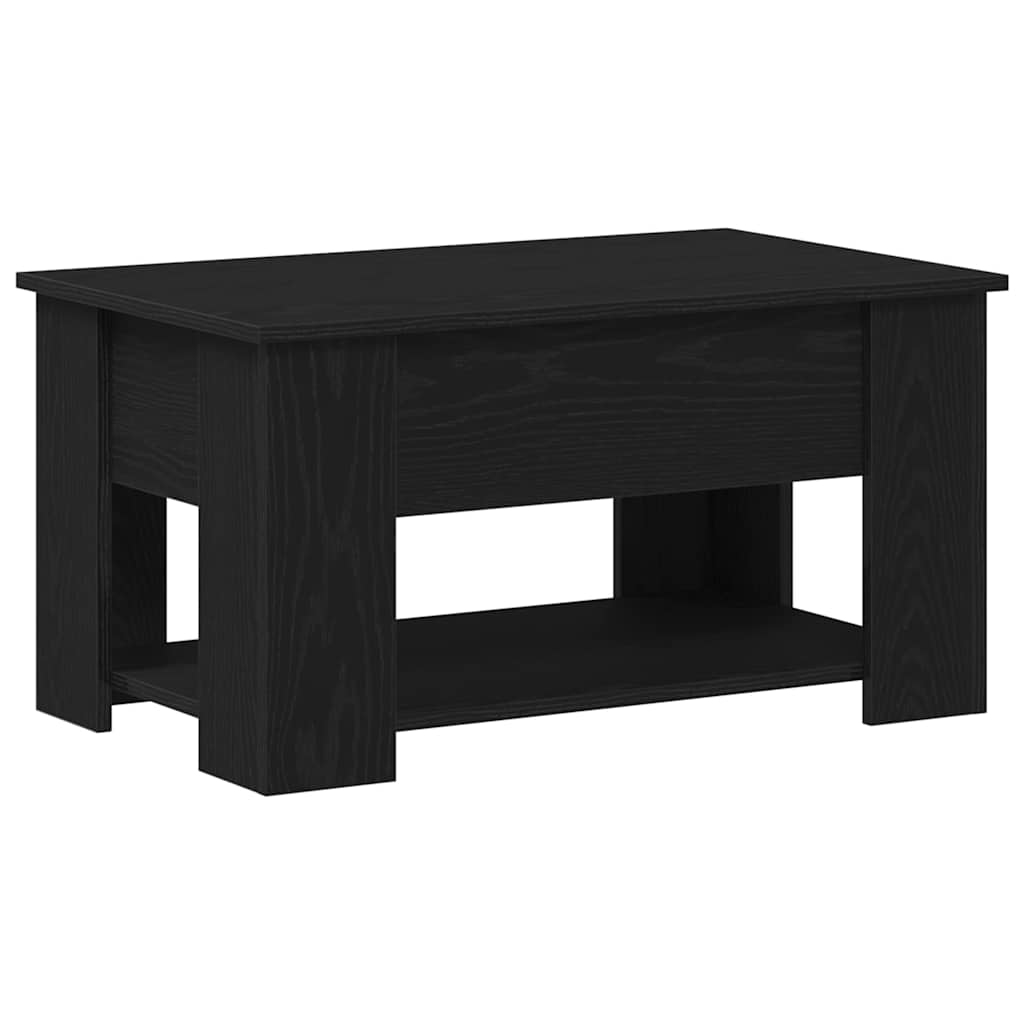 Kaffebord Svart Eik 79 X 49 X 41 Cm Konstruert Tre