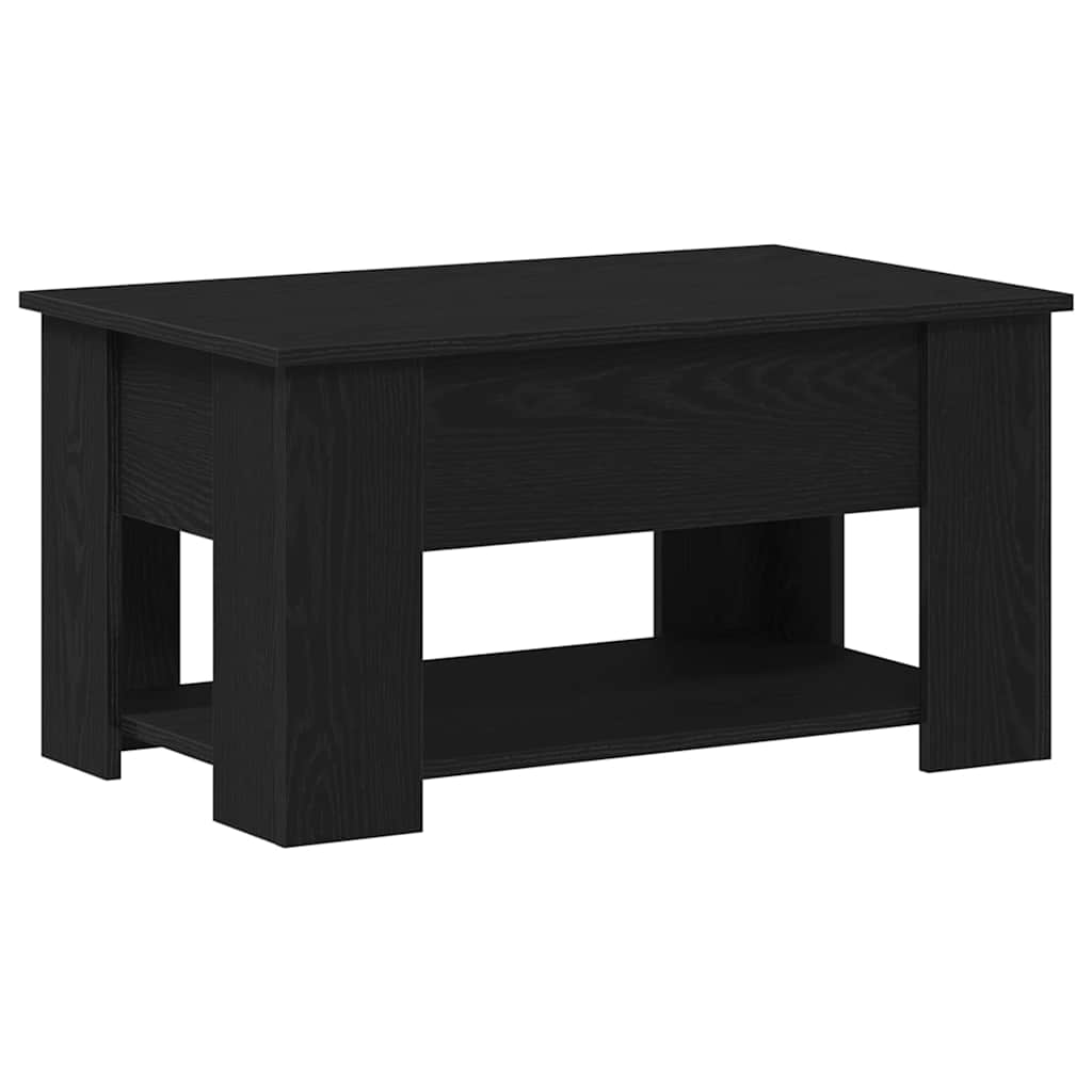 Kaffebord Svart Eik 79 X 49 X 41 Cm Konstruert Tre
