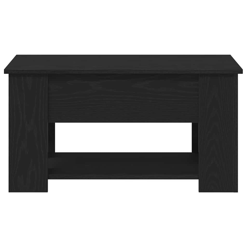 Kaffebord Svart Eik 79 X 49 X 41 Cm Konstruert Tre