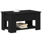 Kaffebord Svart Eik 79 X 49 X 41 Cm Konstruert Tre