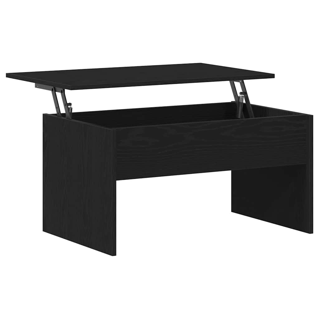 Kaffebord Svart Eik 80 X 50,5 X 41,5 Cm Konstruert Tre