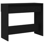 Konsollbord Med Skuff Svart Eik 30 X 36 X 75 Cm Konstruert Tre
