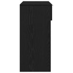 Konsollbord Med Skuff Svart Eik 30 X 36 X 75 Cm Konstruert Tre