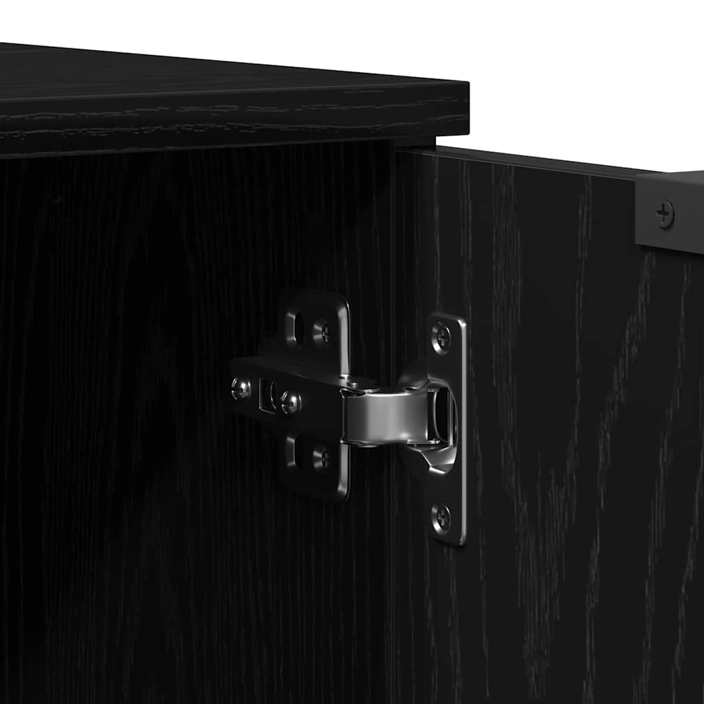 Tv-Skap Svart Eik 102 X 35 X 36,5 Cm Konstruert Tre