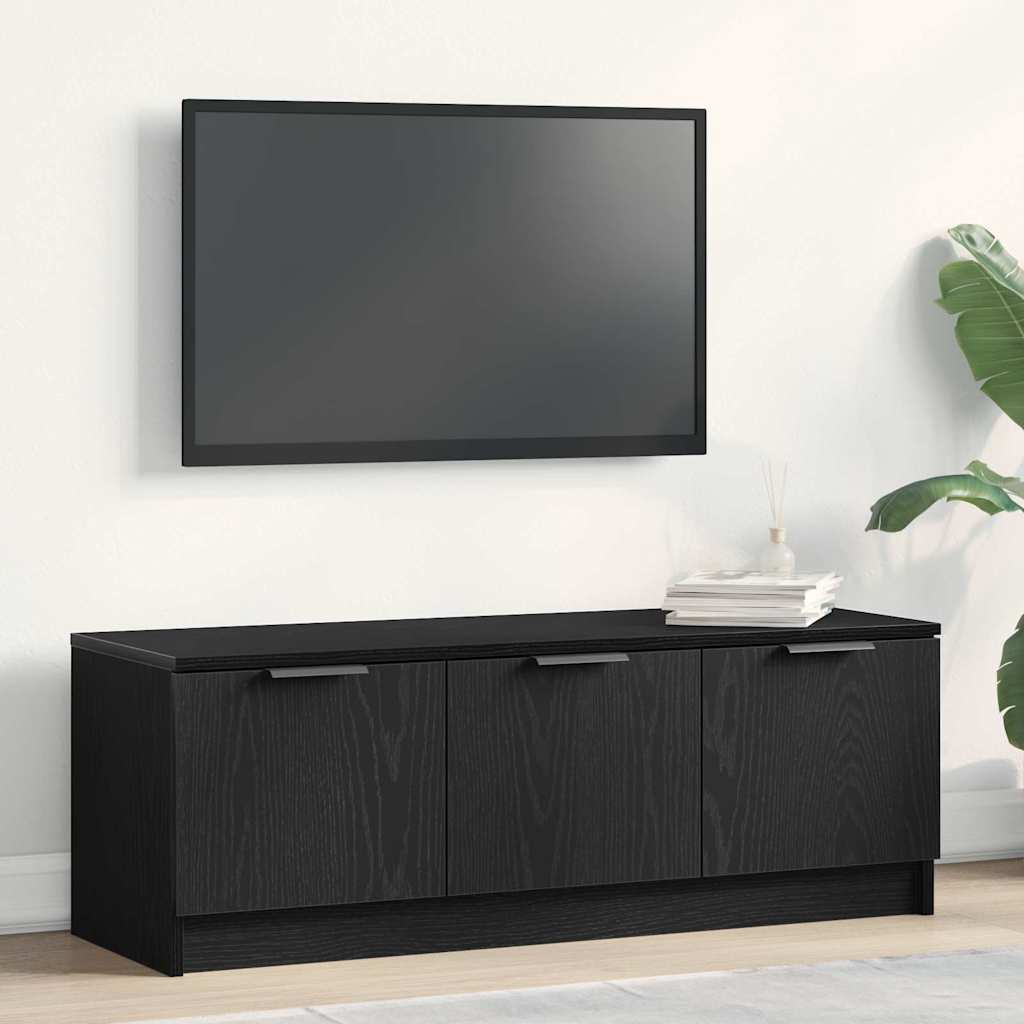 Tv-Skap Svart Eik 102 X 35 X 36,5 Cm Konstruert Tre