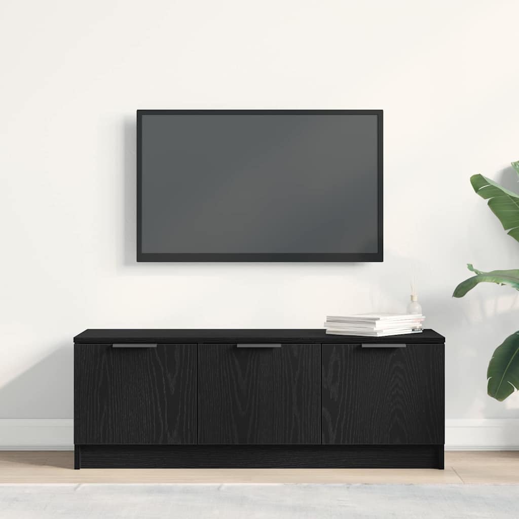 Tv-Skap Svart Eik 102 X 35 X 36,5 Cm Konstruert Tre