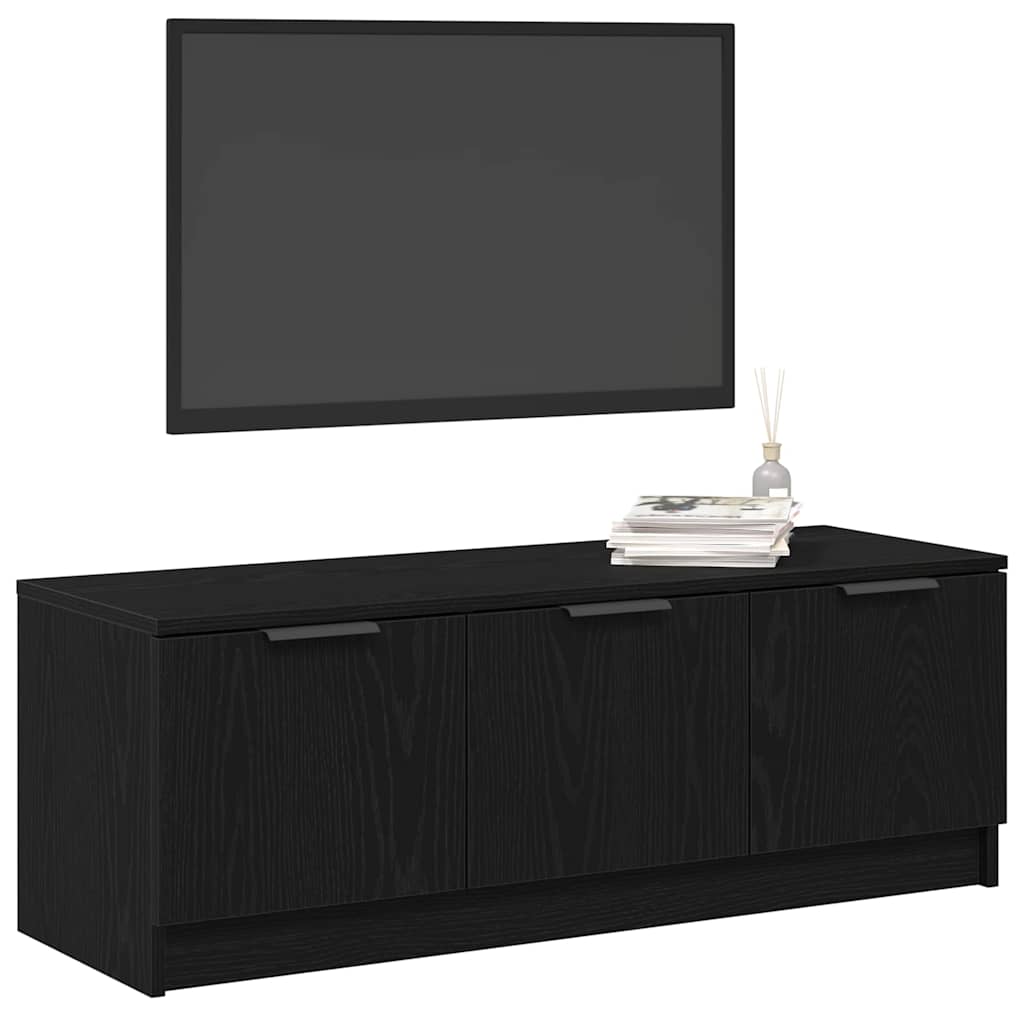 Tv-Skap Svart Eik 102 X 35 X 36,5 Cm Konstruert Tre
