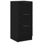 Serviesskap 2 Pcs Svart Eik 30 X 30 X 70 Cm Konstruert Tre